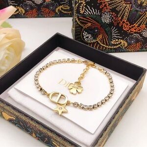 Dior Gold and Silver Crystal Bracelet